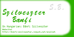 szilveszter banfi business card